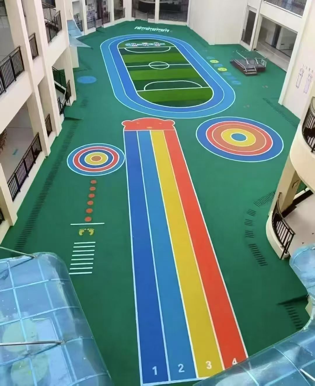 青岛市幼儿园塑胶跑道半预制型跑道 - 价格